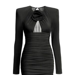 H&M & Magda Butrym Black Long Sleeve Mini Dress